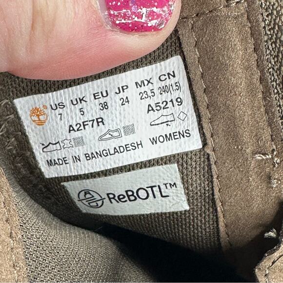 Timberland Courmayeur Valley Women’s Ankle Boot Green Leather A5219 - GREEN - Picture 8 of 11